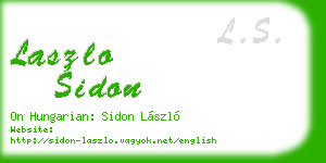laszlo sidon business card
